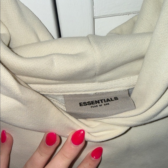 Essentials Beige Hoodie - Picture 2 of 3